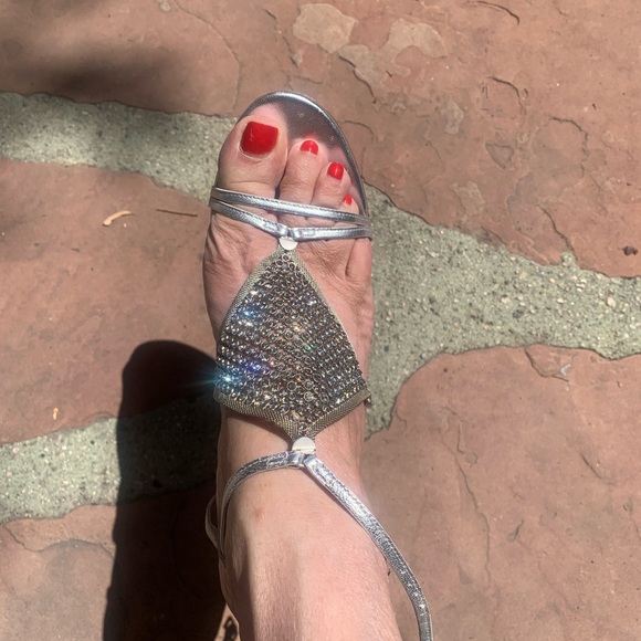 Gorgeous Jimmy Choo crystal sandals. Pristine condition. Worn once - Picture 2 of 5